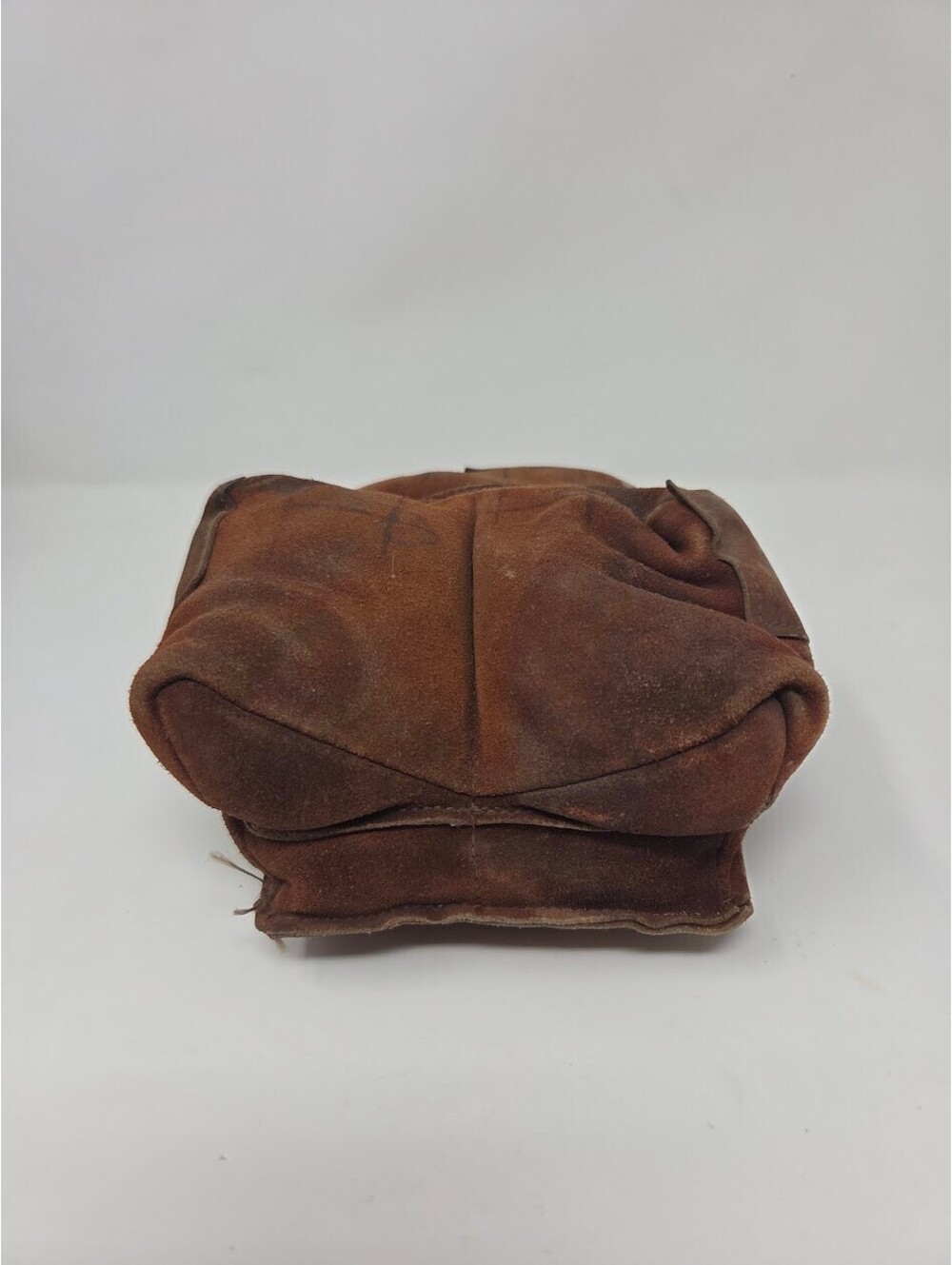 Brown Suede Leather Padded Gun Rest Shooting Bench Support Strap Closure